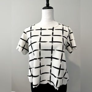 scallop detailed crop T shirt